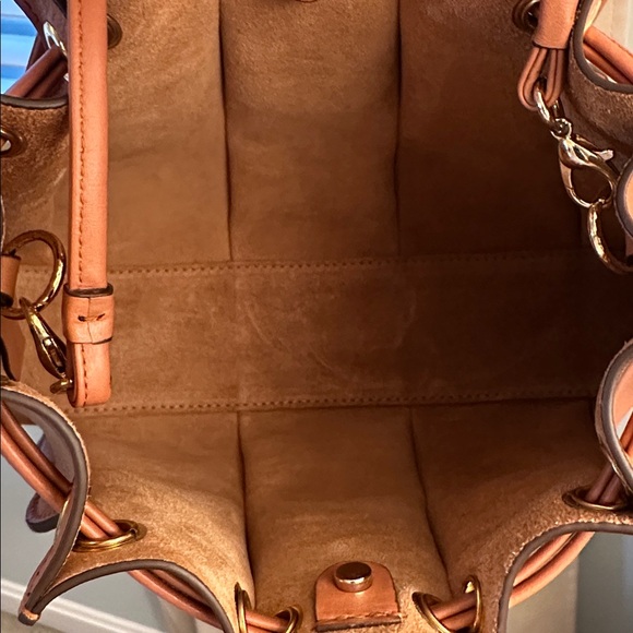 Ulla Johnson X Sisley Adria Pleated Wave Bag in Pecan - Picture 12 of 17